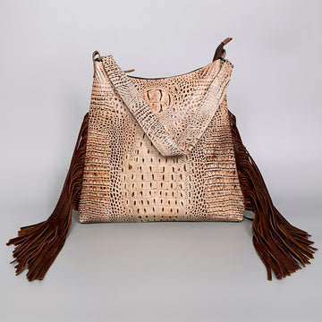 American Darling Hobo Crocodile Embossed Genuine Leather Women Bag Western Hobo Handbag Purse |